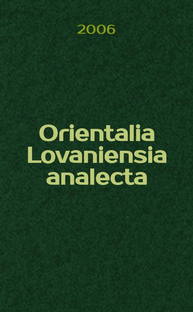 Orientalia Lovaniensia analecta : Timelines = Современность: Труды в честь Манфреда Битека = Сроки: исследования в честь Манфреда Битека