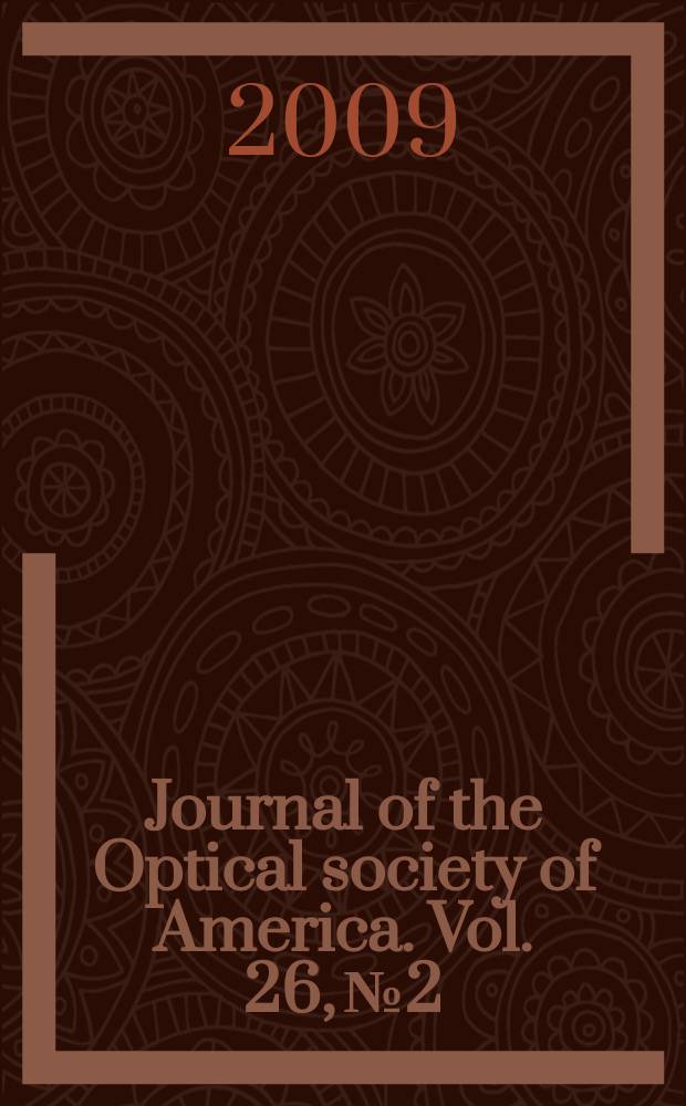 Journal of the Optical society of America. Vol. 26, № 2