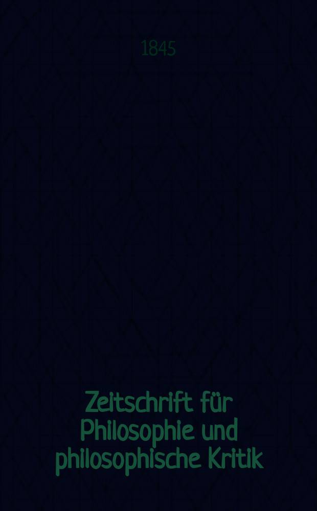 Zeitschrift f&uuml;r Philosophie und philosophische Kritik : (Vormals fichte-Ulrichsche Zeitschrift). N. F., Bd.14, H.1