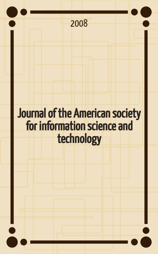 Journal of the American society for information science and technology : JASIST. Vol. 59, № 14