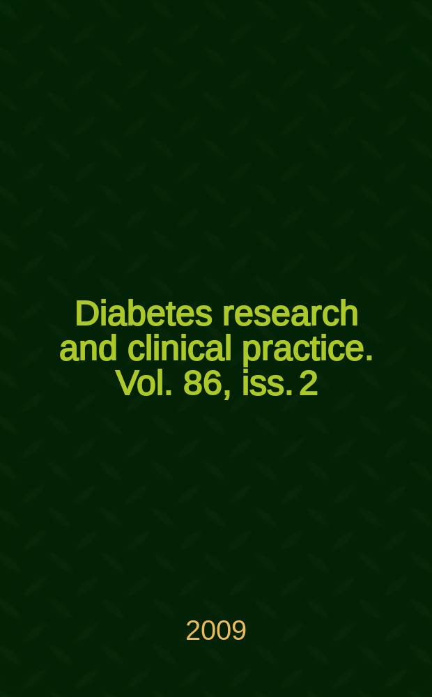 Diabetes research and clinical practice. Vol. 86, iss. 2