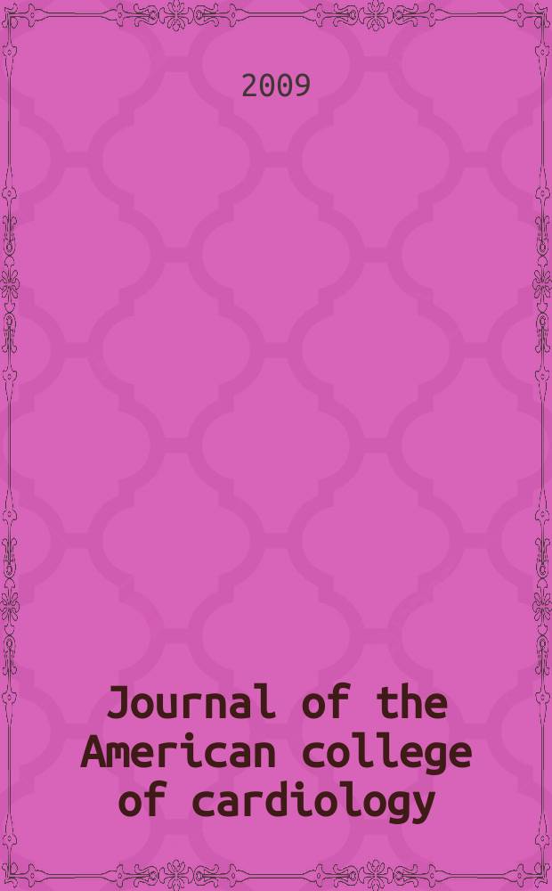 Journal of the American college of cardiology : JACC. Vol. 53, № 20