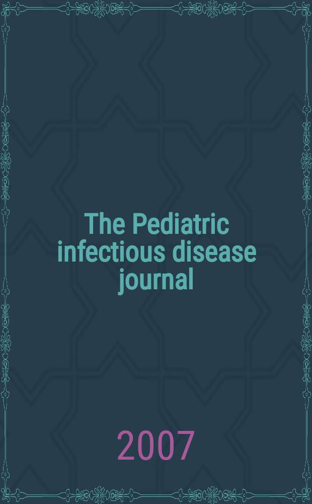 The Pediatric infectious disease journal : A journal for clinicians. 2007 к vol. 26, № 11, suppl. : Seasonal and geographic variation in respiratory syncytial virus outbreaks across the United States = Сезонная и географическая изменчивость вспышек респираторно-синцитиальной инфекции по Соединенным Штатам.