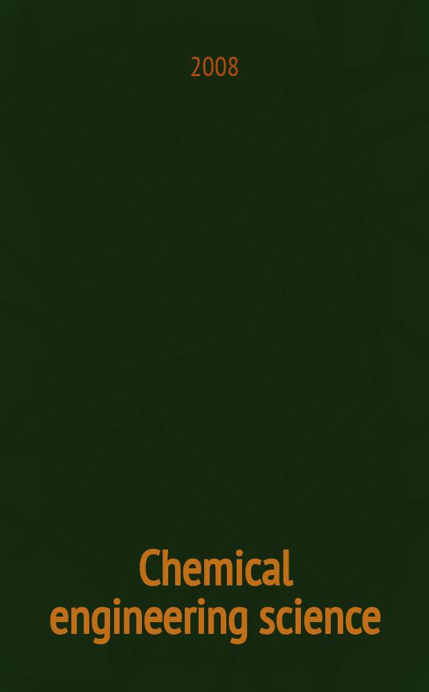 Chemical engineering science : Génie chimique. Vol. 63, № 6