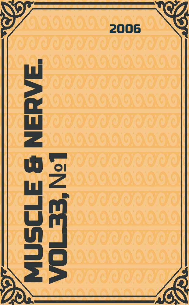 Muscle & nerve. Vol.33, № 1