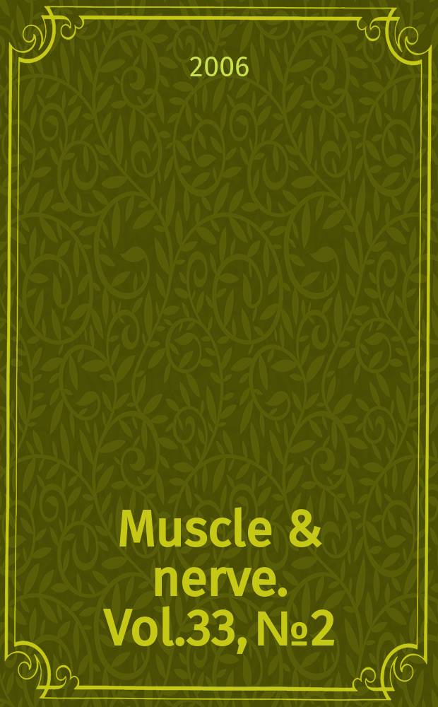 Muscle & nerve. Vol.33, № 2