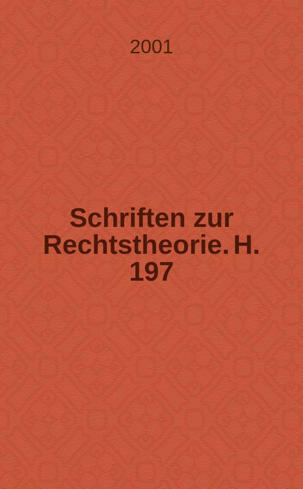 Schriften zur Rechtstheorie. H. 197 : Elemente einer Verfassungstheorie = Демократия на защиту: функциональное обнищание - социальные исключения - глобализация: элементы одной констуционной теории