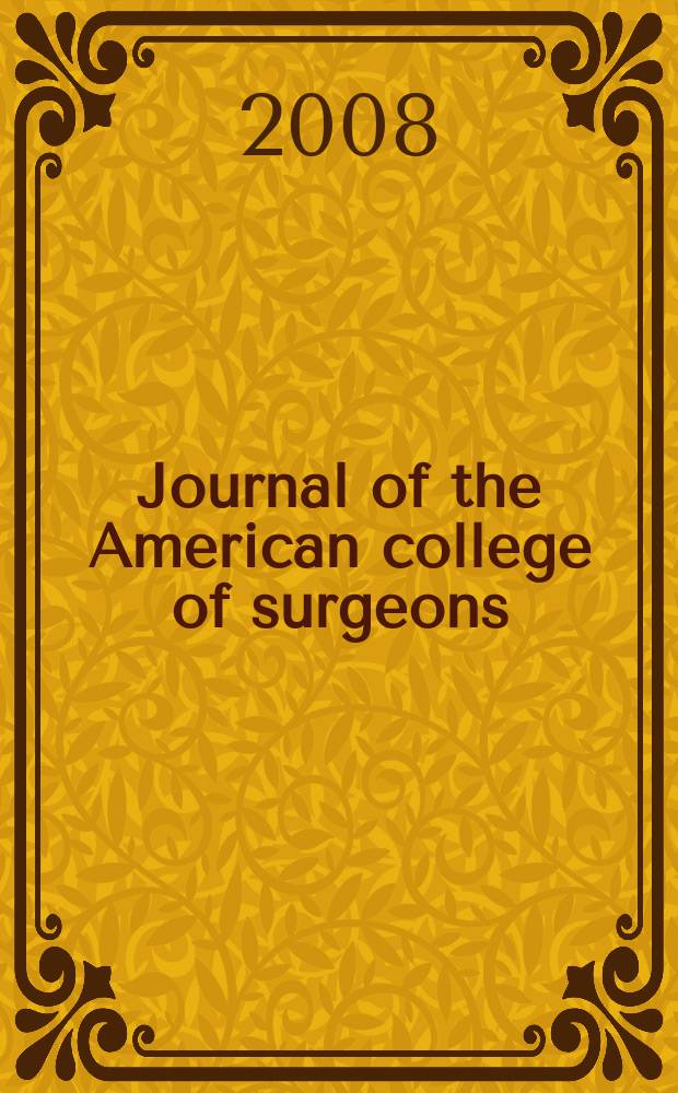 Journal of the American college of surgeons : Formerly Surgery, gynecology & obstetrics. Vol. 207, № 3