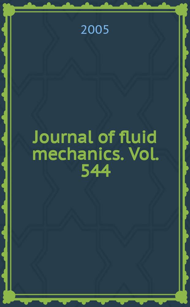 Journal of fluid mechanics. Vol. 544