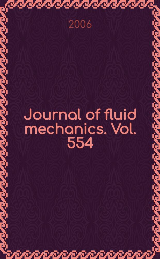 Journal of fluid mechanics. Vol. 554