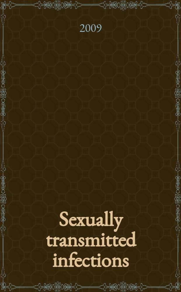 Sexually transmitted infections : Formerly Genitourinary medicine The j. of sexual health & HIV. Vol. 85, № 3
