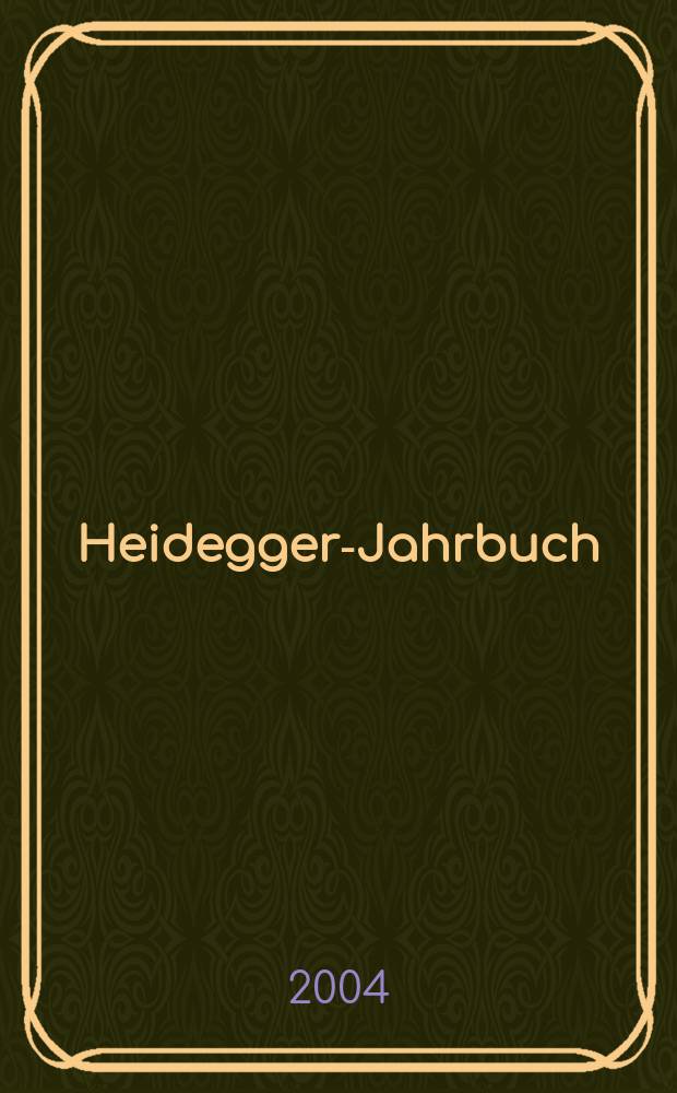 Heidegger-Jahrbuch = Хайдеггер. Ежегодник.