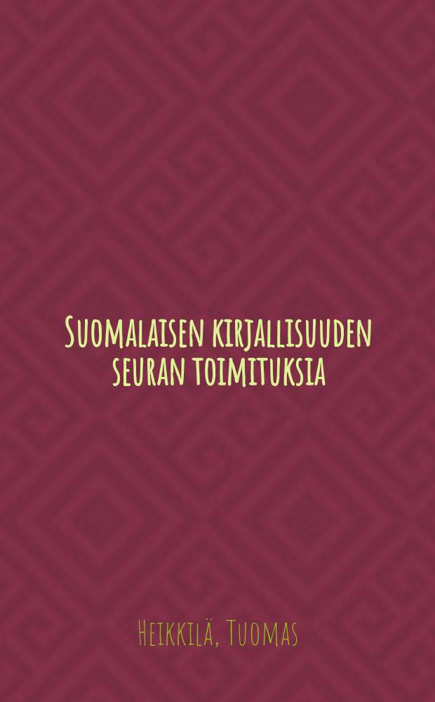 Suomalaisen kirjallisuuden seuran toimituksia : Piirtoja ja Kirjaimia = Художники и чертежники: история культуры средневековых летописей