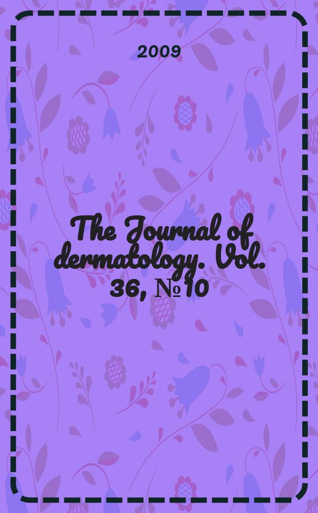 The Journal of dermatology. Vol. 36, № 10