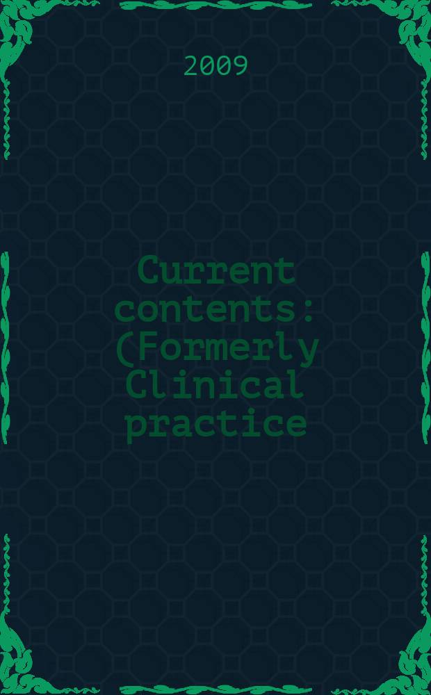Current contents : (Formerly Clinical practice). Vol. 37, № 26