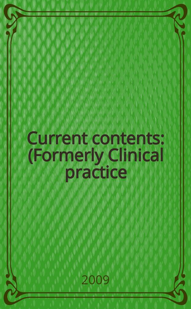 Current contents : (Formerly Clinical practice). Vol. 37, № 24