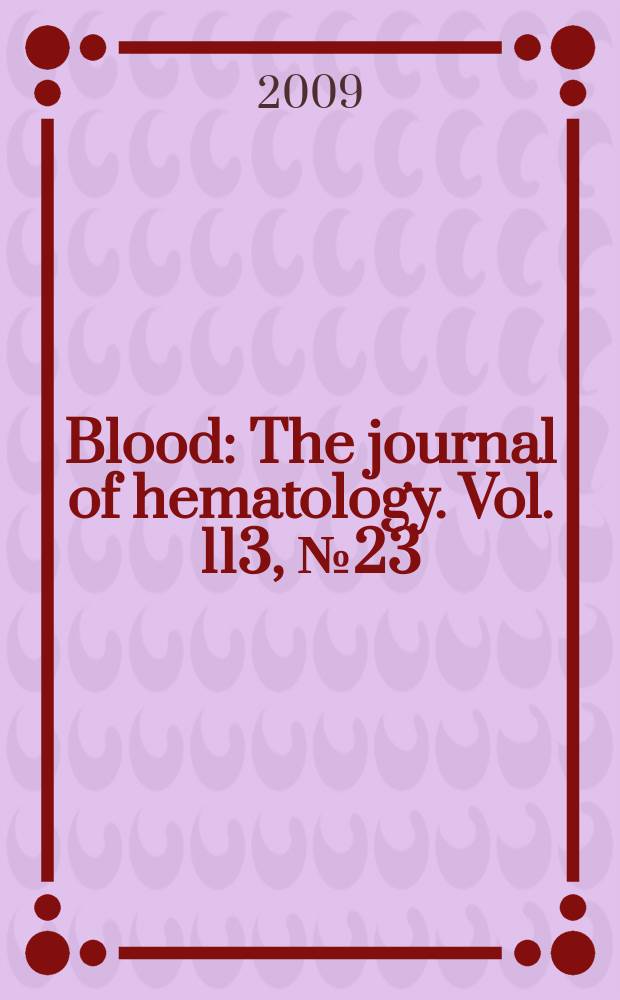 Blood : The journal of hematology. Vol. 113, № 23