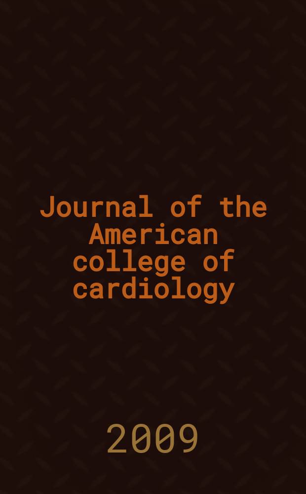 Journal of the American college of cardiology : JACC. Vol. 54, № 17