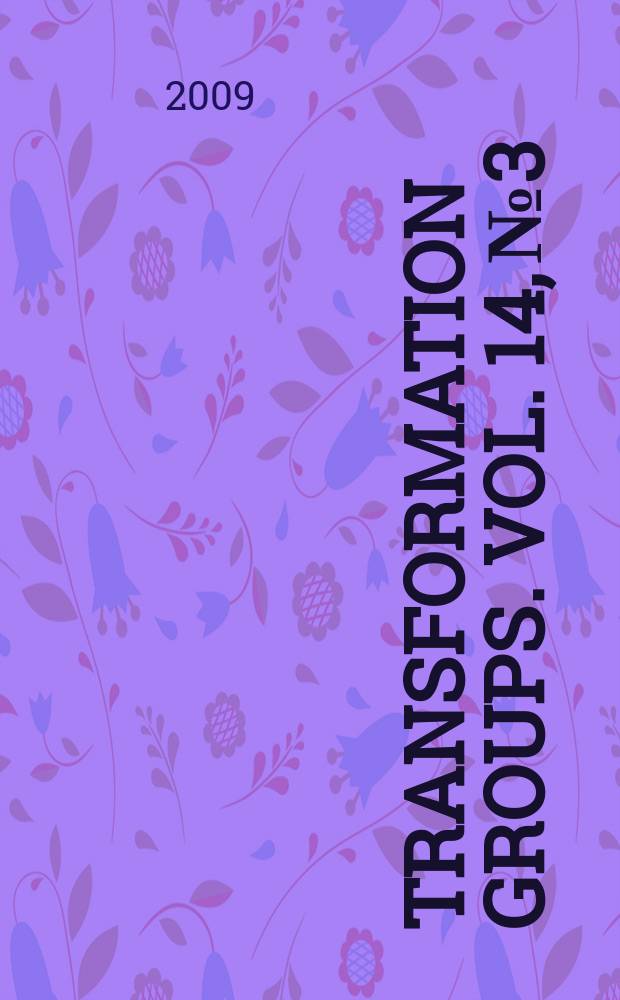 Transformation groups. Vol. 14, № 3