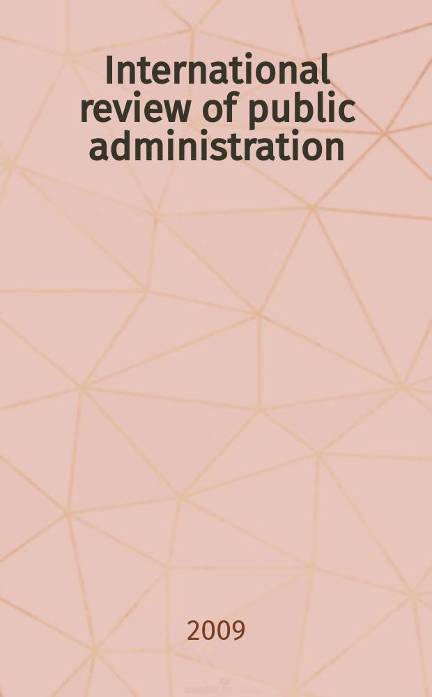 International review of public administration : IRPA. Vol. 14, № 1