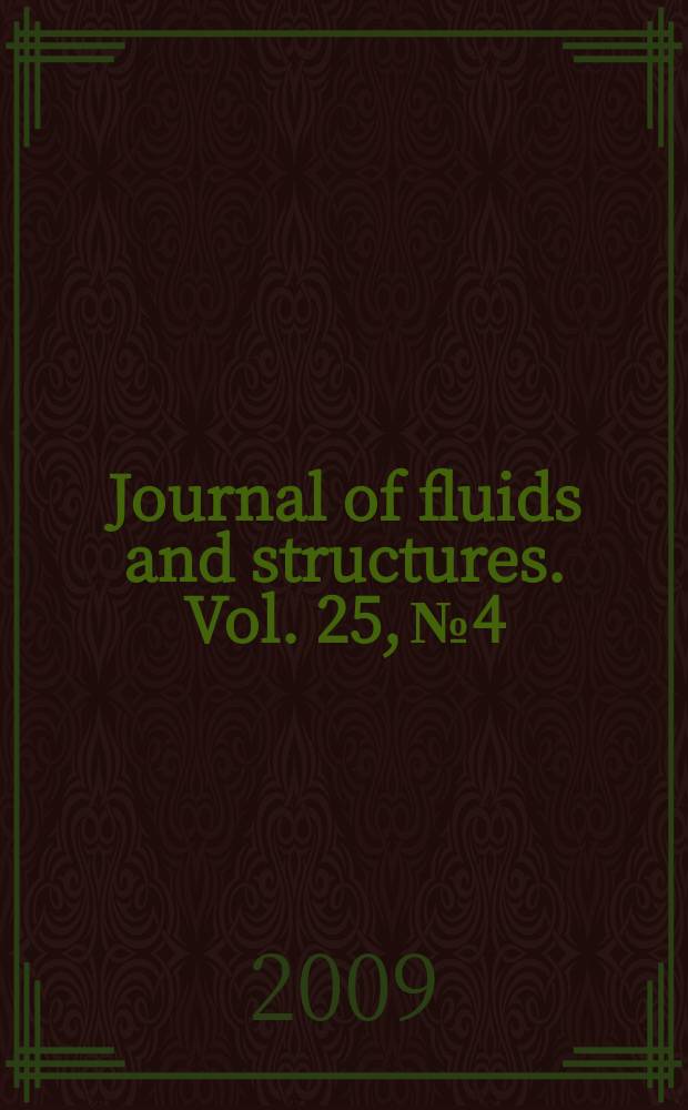 Journal of fluids and structures. Vol. 25, № 4 : Bluff body wakes and vortex-induced vibrations (BBVIV-5)