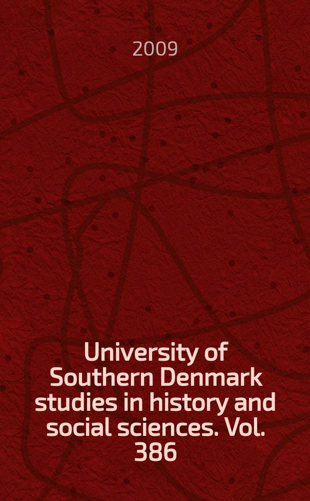 University of Southern Denmark studies in history and social sciences. Vol. 386 : Transnationale historier = Транснациональная история