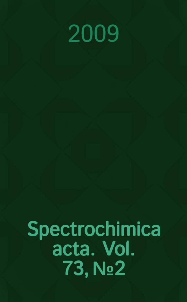 Spectrochimica acta. Vol. 73, № 2