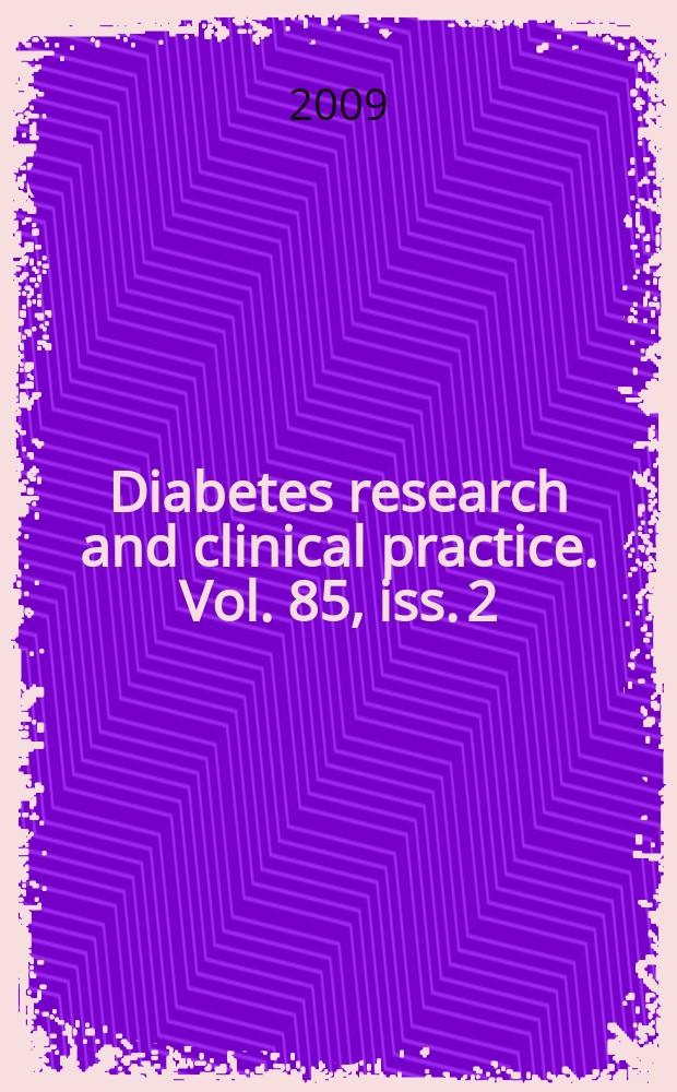 Diabetes research and clinical practice. Vol. 85, iss. 2