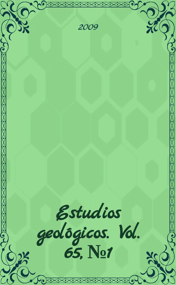 Estudios geológicos. Vol. 65, № 1