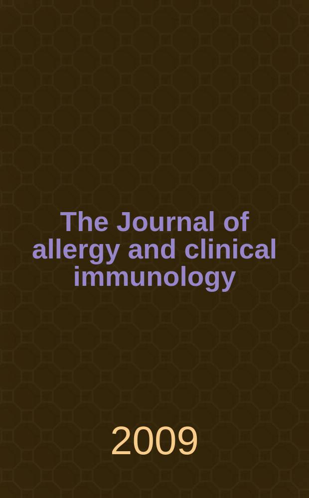 The Journal of allergy and clinical immunology : Including "Allergy abstracts" Offic. organ of Amer. acad. of allergy. Vol. 124, № 1