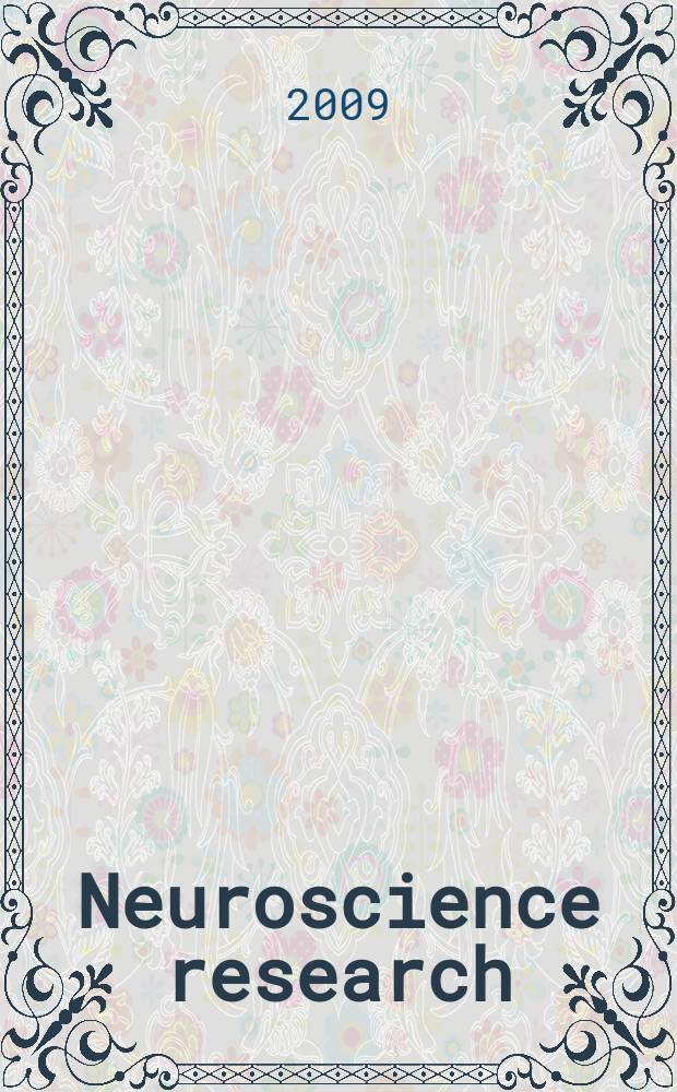 Neuroscience research : The offic. j. of the Japan neuroscience soc. Vol. 63, № 4