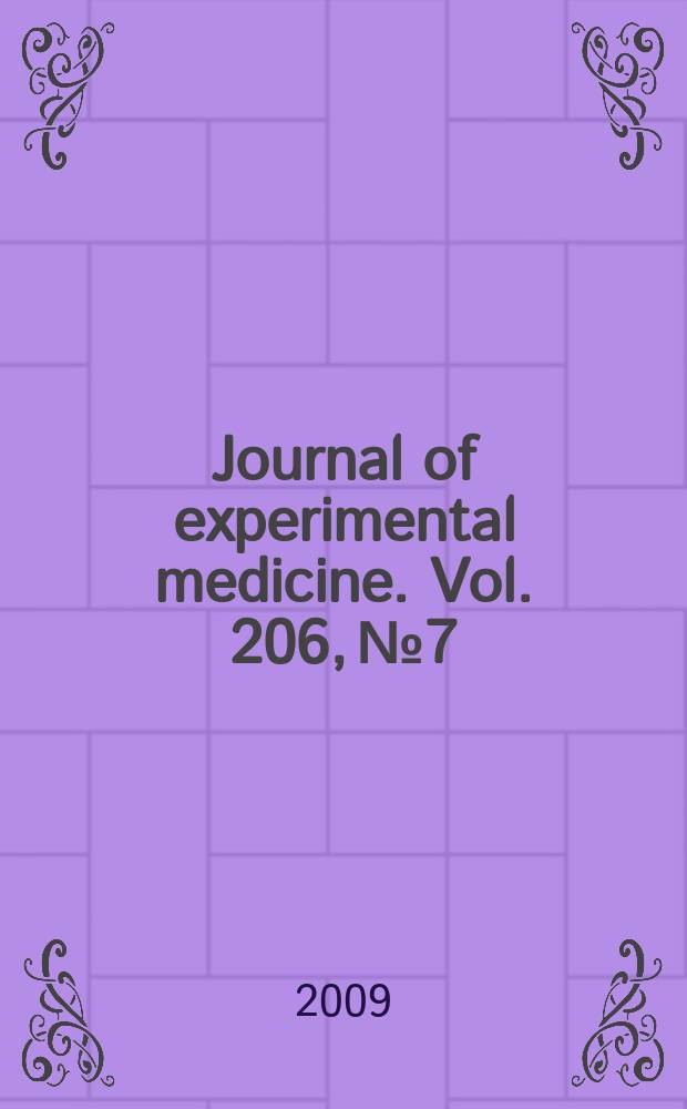 Journal of experimental medicine. Vol. 206, № 7
