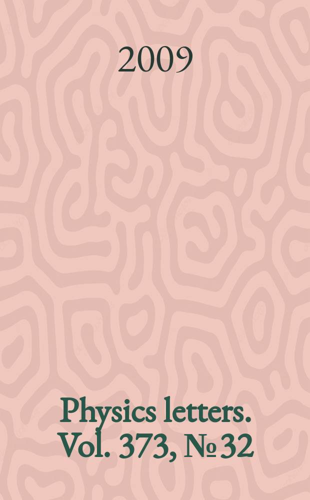 Physics letters. Vol. 373, № 32