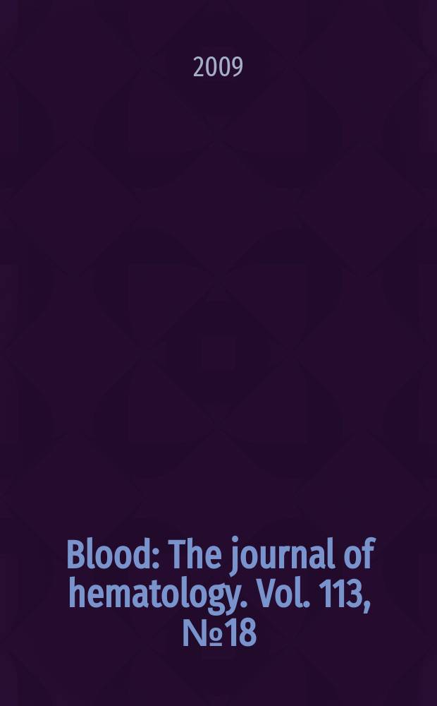 Blood : The journal of hematology. Vol. 113, № 18