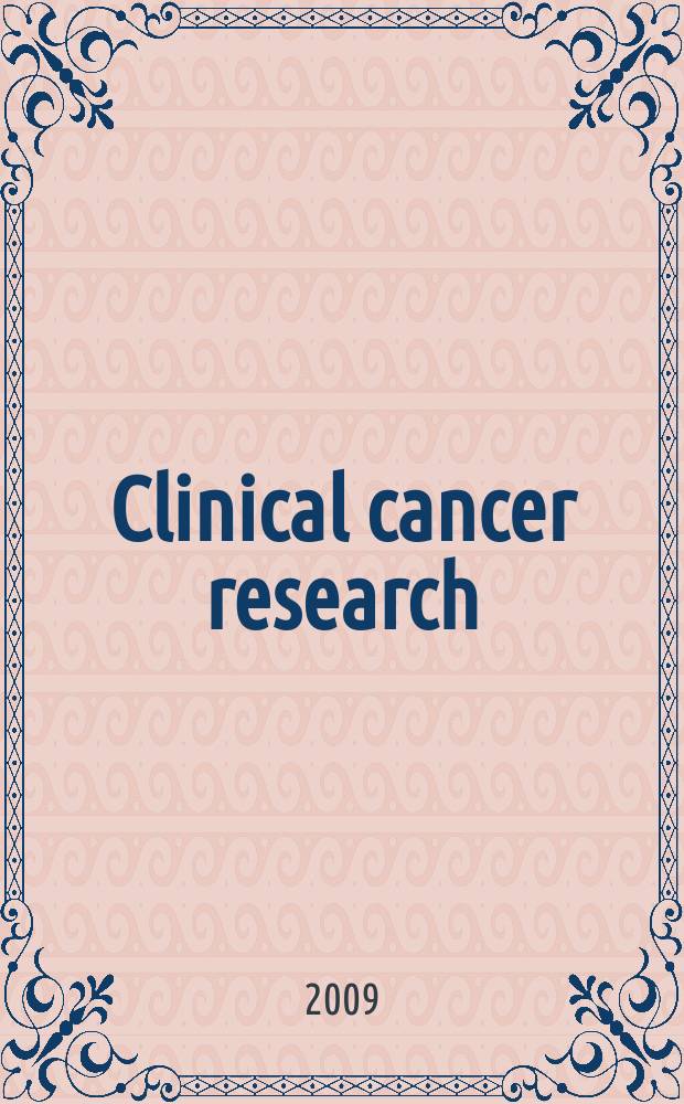 Clinical cancer research : An off. j. of the Amer. assoc. for cancer research. Vol. 15, № 15
