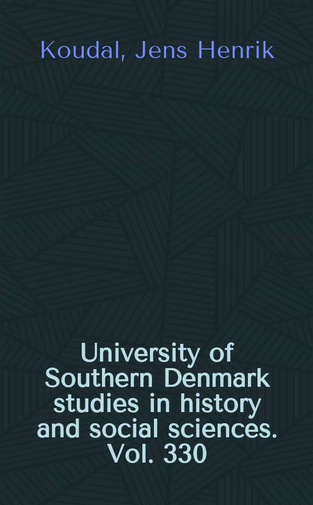 University of Southern Denmark studies in history and social sciences. Vol. 330 : Grev Rabens dagbog = Дневник графа Рабенса: повседневная жизнь в дворянской среде 18 в.