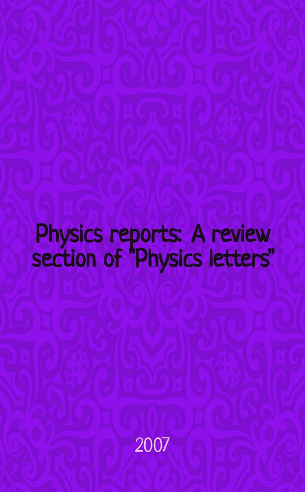 Physics reports : A review section of "Physics letters" (Sect. C). Vol. 443, № 4/6 : Travelling-wave-sustained discharges