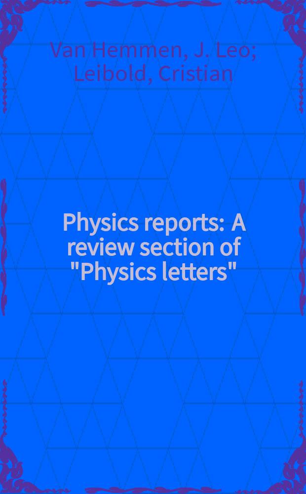 Physics reports : A review section of "Physics letters" (Sect. C). Vol. 444, № 2 : Elementary excitations of biomembranes