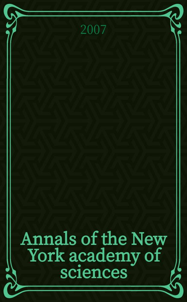 Annals of the New York academy of sciences : Late Lyceum of natural history. Vol. 1103 : How do we best employ animal models for type 1 diabetes and multiple sclerosis?