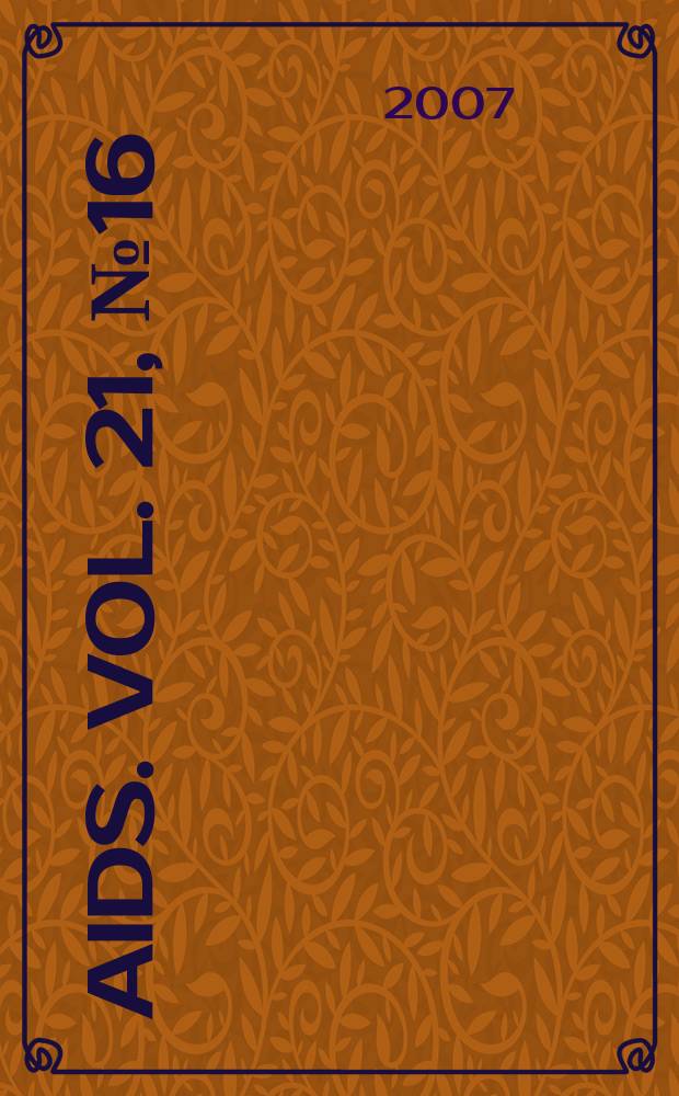 AIDS. Vol. 21, № 16