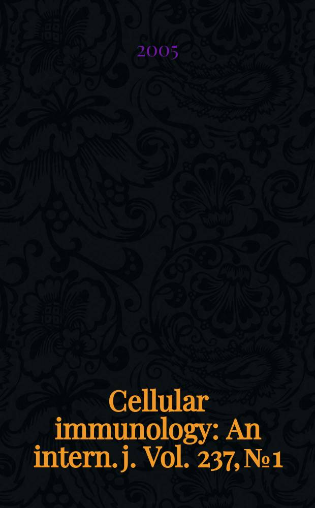 Cellular immunology : An intern. j. Vol. 237, № 1