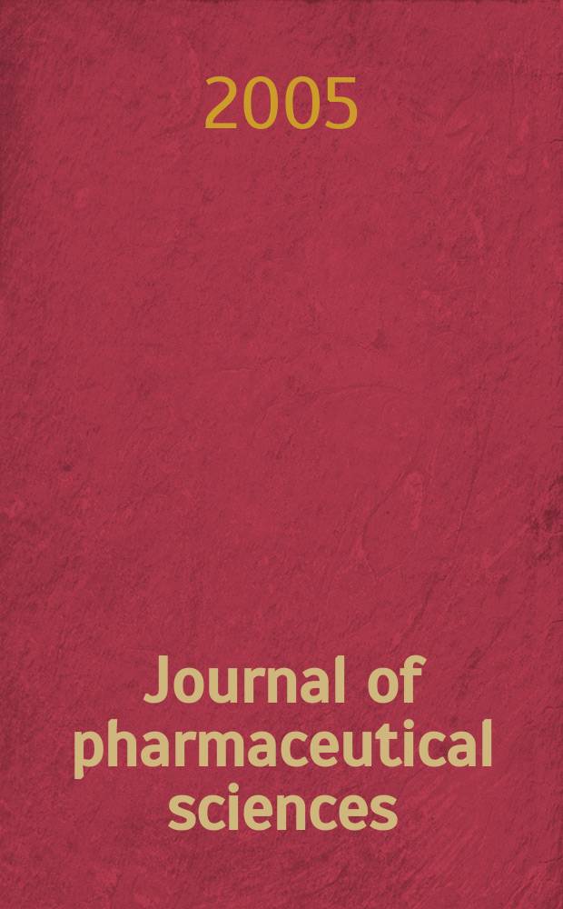 Journal of pharmaceutical sciences : Formerly Scientific edition, Journal of the American pharmaceutical association. Vol. 94, № 11