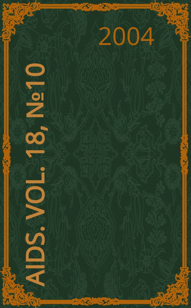 AIDS. Vol. 18, № 10