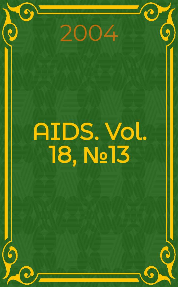AIDS. Vol. 18, № 13