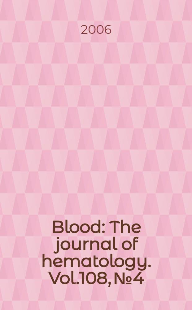 Blood : The journal of hematology. Vol.108, № 4
