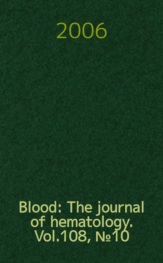 Blood : The journal of hematology. Vol.108, № 10