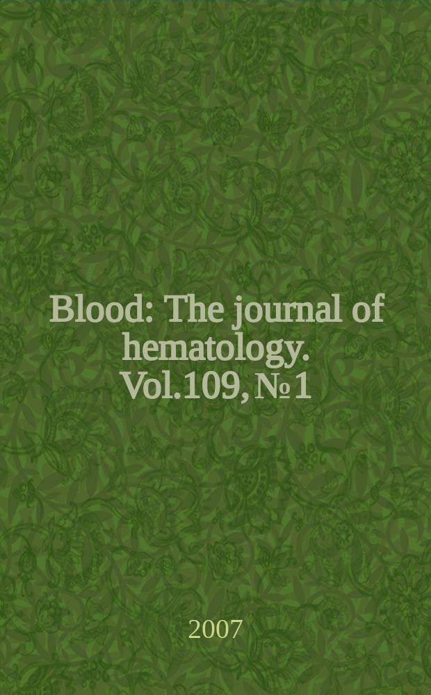 Blood : The journal of hematology. Vol.109, № 1