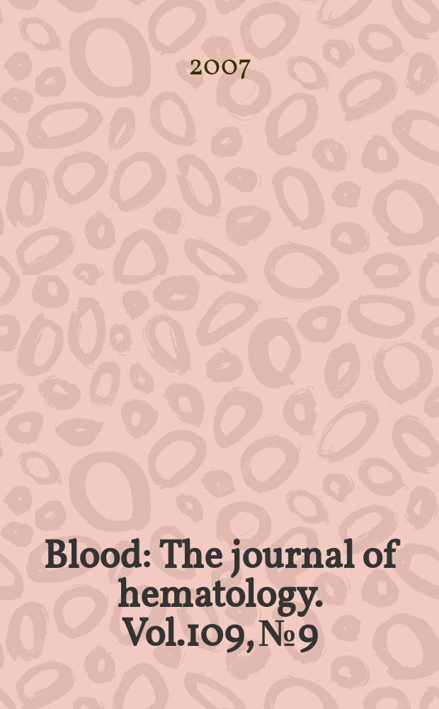 Blood : The journal of hematology. Vol.109, № 9