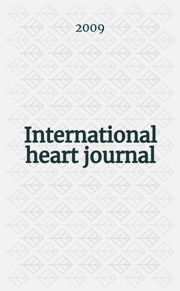 International heart journal : [Form. Japanese heart journal]. Vol. 50, № 4