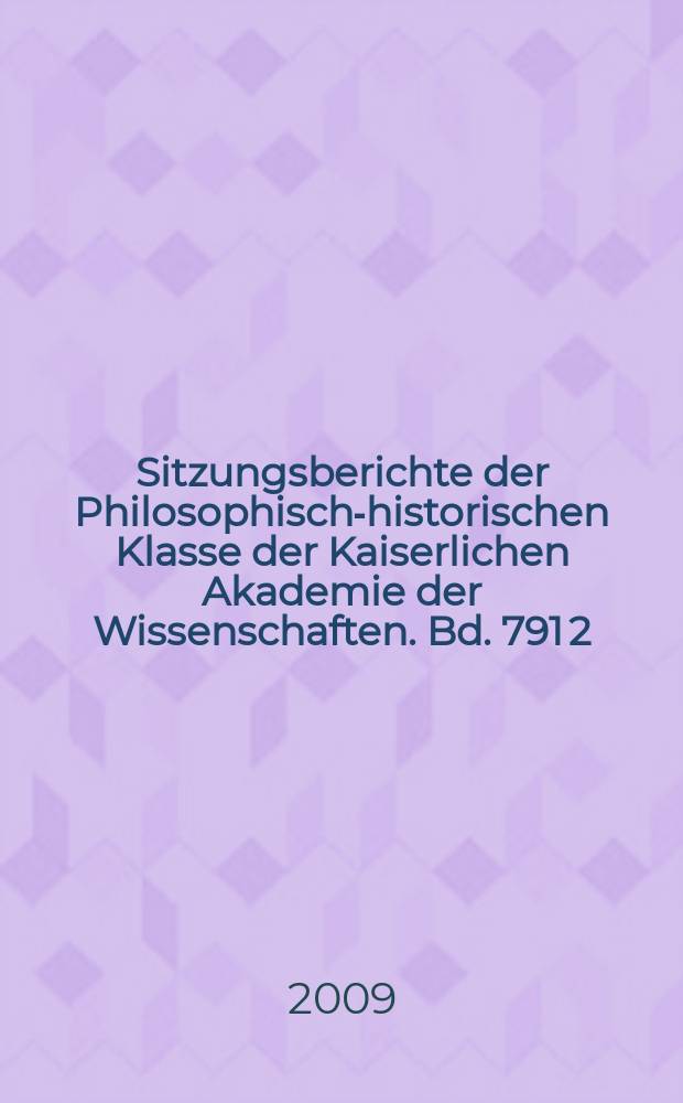Sitzungsberichte der Philosophisch-historischen Klasse der Kaiserlichen Akademie der Wissenschaften. Bd. 791[2] : Die handschriftliche Überlieferung der Werke des Heiligen Augustinus = Рукописные обзоры трудов Св. Августина: Восточная Германия и Берлин: Указатель библиотек